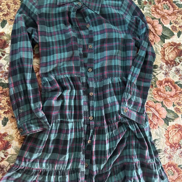 빈티지 체크 원피스