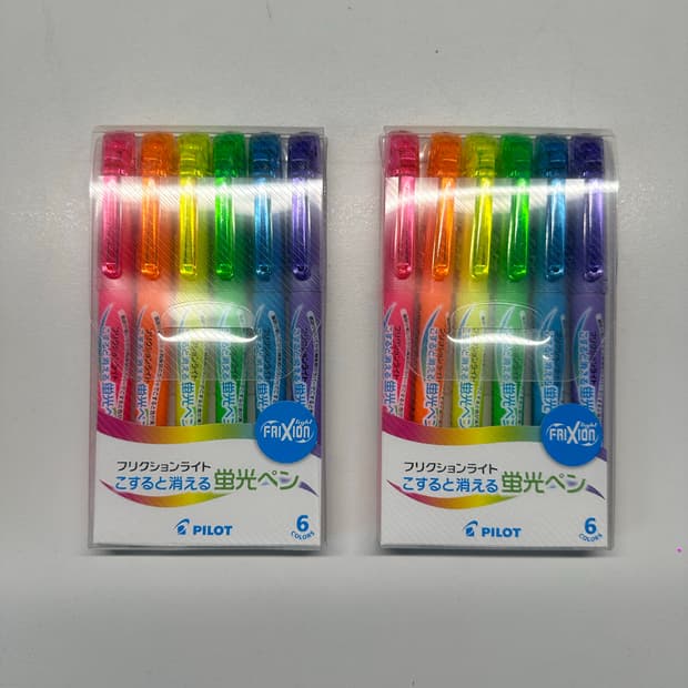 파이롯트 프릭션 frixion 형광펜(지워지는 형광펜) 6색
