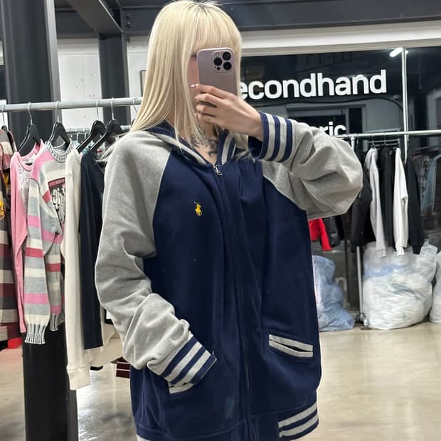 폴로 랄프로렌 코튼 블루종 집업