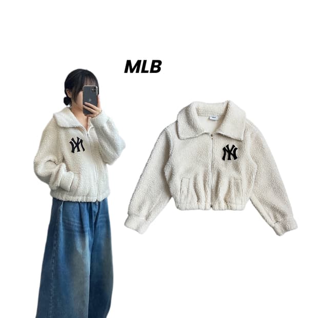 MLB 양키스 크롭 플리스 자켓