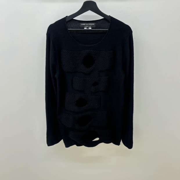 꼼데가르송 옴므플러스 홀 니트