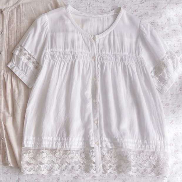 모리걸블라우스