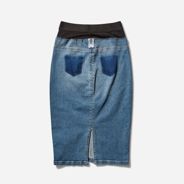 [S/M]프로토타입스 25fw 웨이스트 밴드 펜슬 데님 스커트/블루