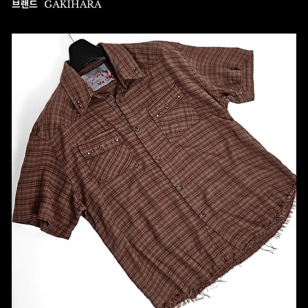 gakihara 웨스턴 반팔셔츠