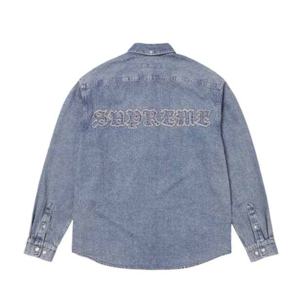 슈프림 아플리케 데님 셔츠 인디고 - 25FW