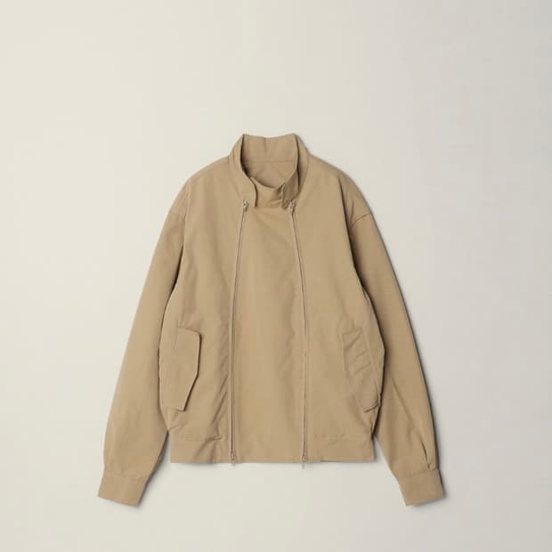 EE DOUBLE ZIP HATRINGTON JACKET [베이지 S]