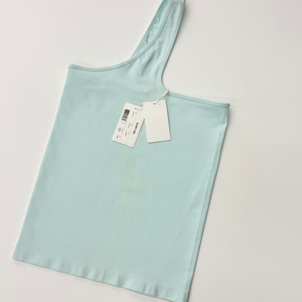 HelmutLang 헬무트랭 우먼 블루 컷아웃 심리스 탱크탑 