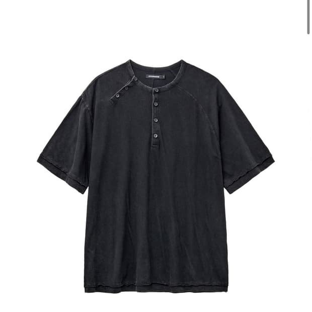 해칭룸 더블 헨리넥 더스티블랙 2사이즈