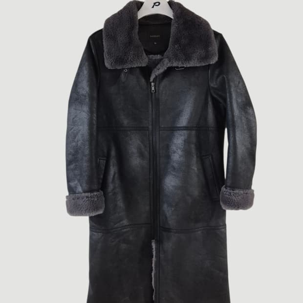 카시바디 여자 롱 무스탕코트