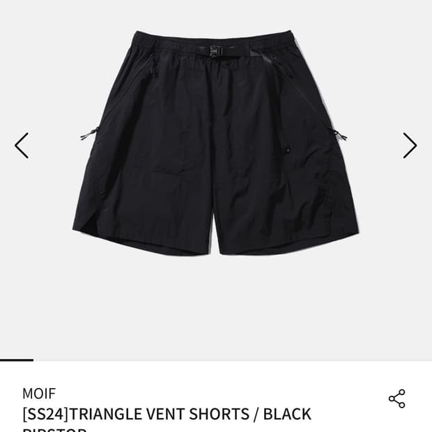 모이프 moif 24ss triangle vent short black2