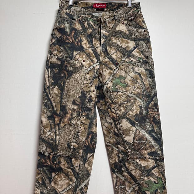 슈프림 bb simon 스터드 카모 팬츠 