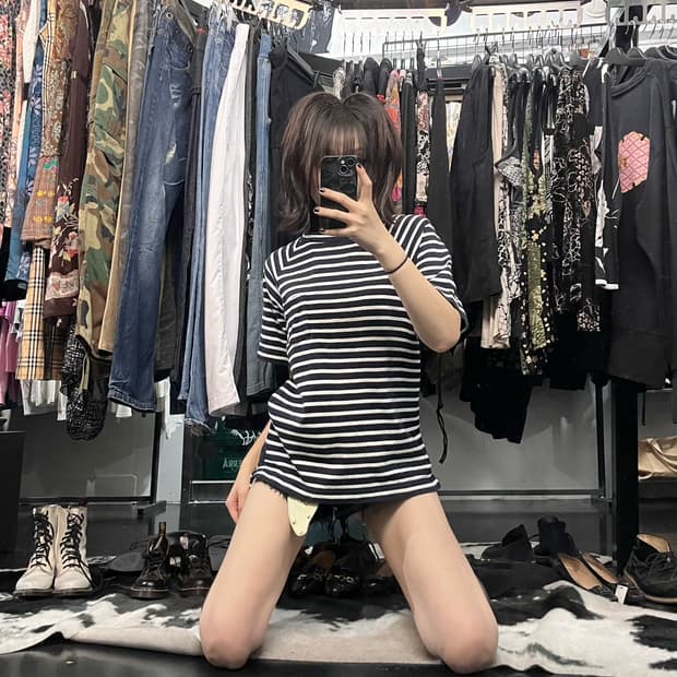 15's사카이 스트라이프 포켓 반팔