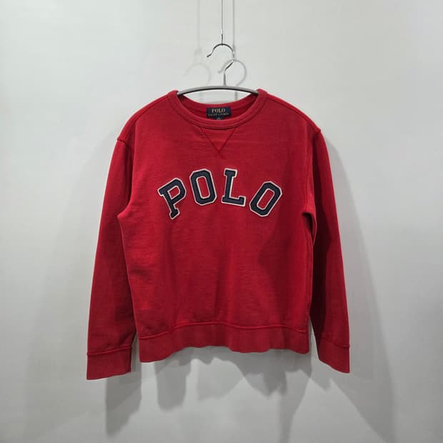 폴로랄프로렌 키즈 스펠로고 기모 맨투맨 M/10/12