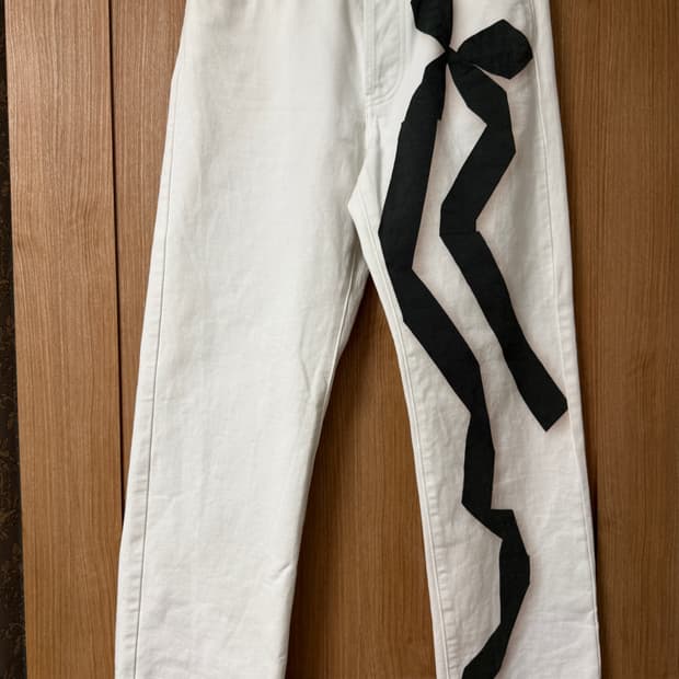 드리스 반 노튼 리본 데님