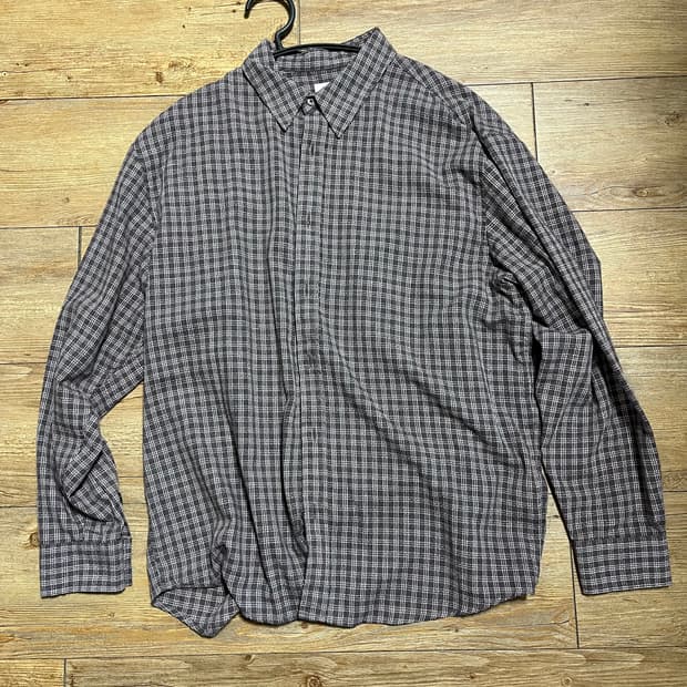 파브레가 루이 오버 체크셔츠 바이올렛 2사이즈