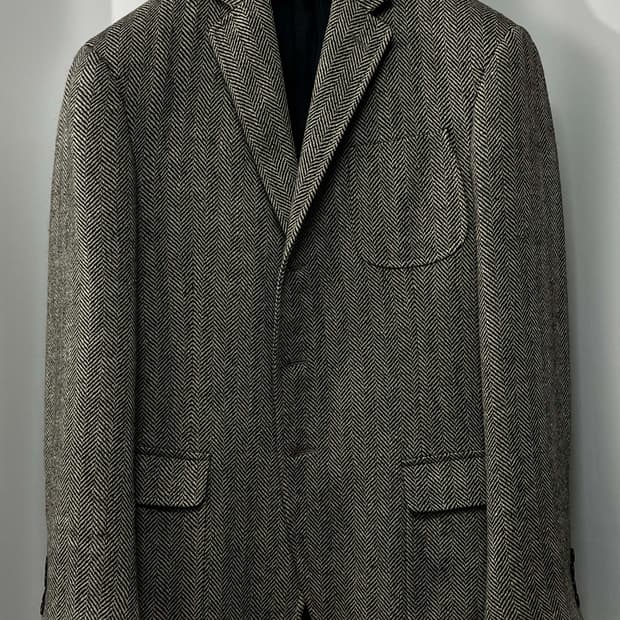 폴로 랄프로렌 헤링본 멀버리실크 린넨 울 스포츠 코트 자켓