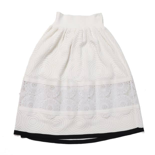 펜디 Fendi Embroidery Rayon Skirt 