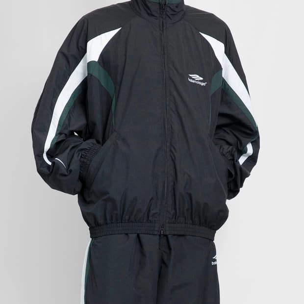 발렌시아가 남성 블랙 트랙수트 자켓 점퍼 60%