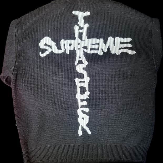 [2XL] 슈프림 x 트레셔 스웨터 니트 블랙 - 24FW