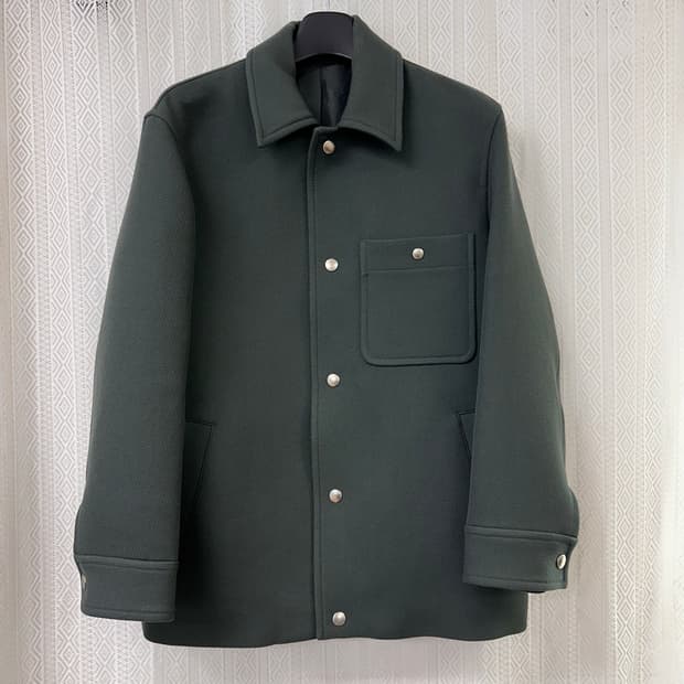 (100)시스템옴므 21FW 오버핏 울 트러커 자켓 카키