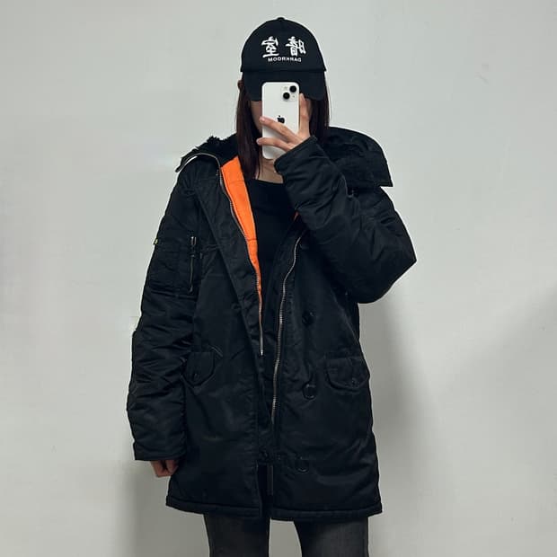 알파인더스트리 n3b 야상 점퍼 블랙