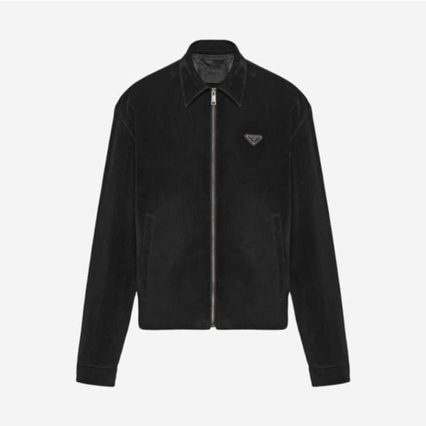 [XXL] 프라다 벨벳 블루종 자켓 블랙(SGB999)