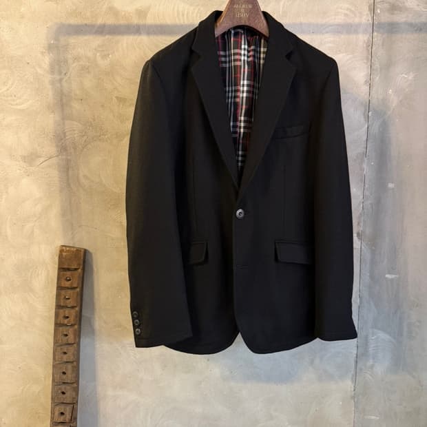 버버리 블랙라벨 플란넬 자켓 100