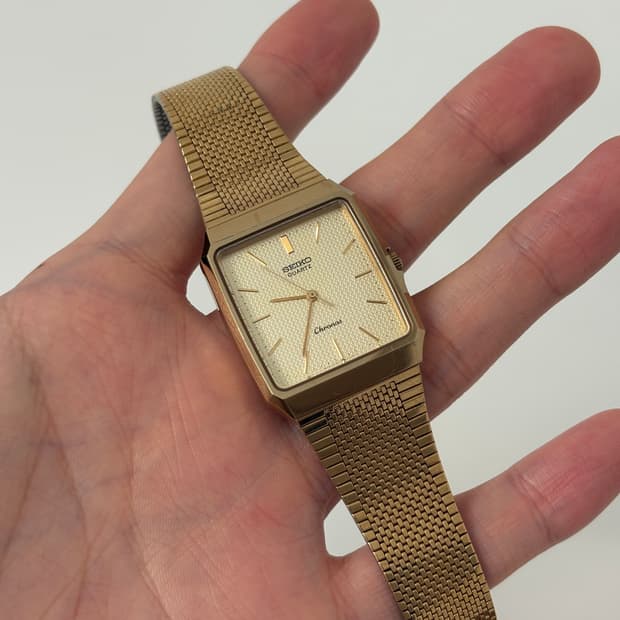 1980s Chronos Gold Square Quartz