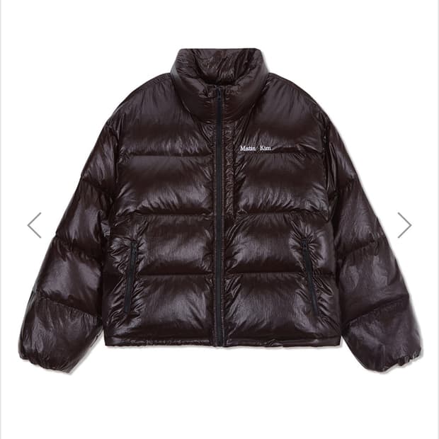 [새상품] 마뗑킴 남자 유광 패딩 브라운