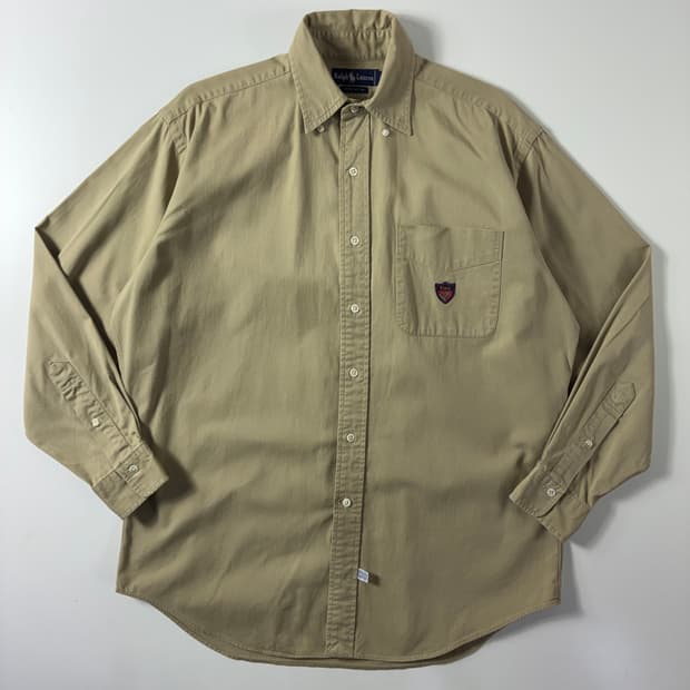 Polo 폴로 랄프로렌 90‘s 샌드베이지 포켓 골프틴든 자수 셔츠