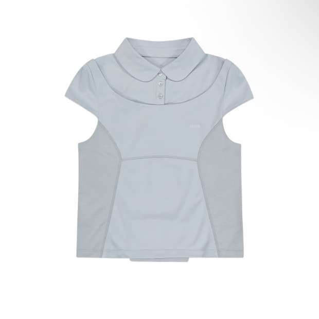 오호스 Detachable Collar T-shirt 그레이