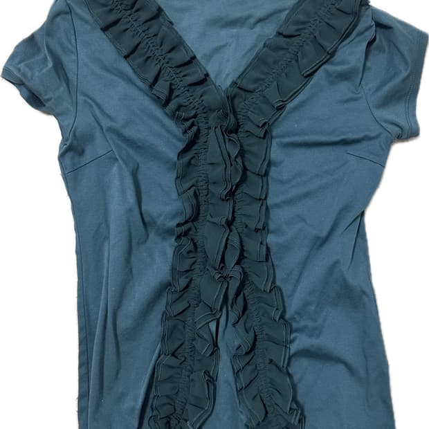 빈티지 프릴 티셔츠