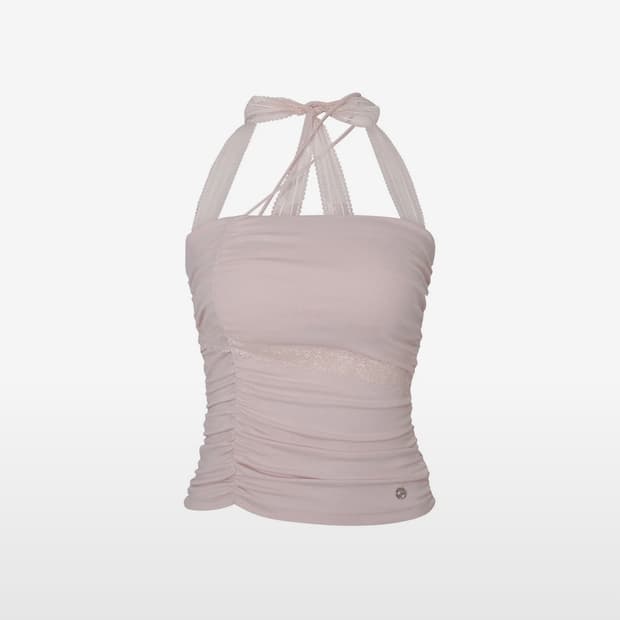 ANGEL SHIRRING TOP pink 페인오어플레져