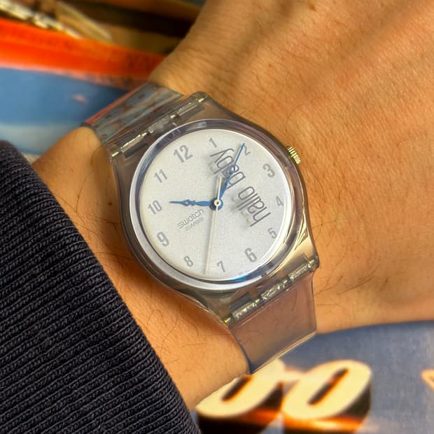 99년판) 빈티지 스와치 젠트 클리어 Hallo baby