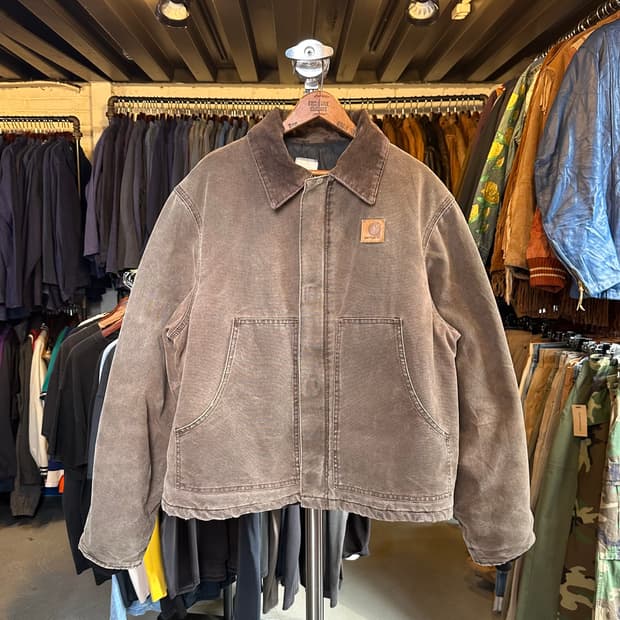 00s 칼하트 디트로이트 페이드 덕 컨버스 워크 자켓