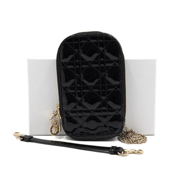 디올 페이턴트 폰홀더 크로스백