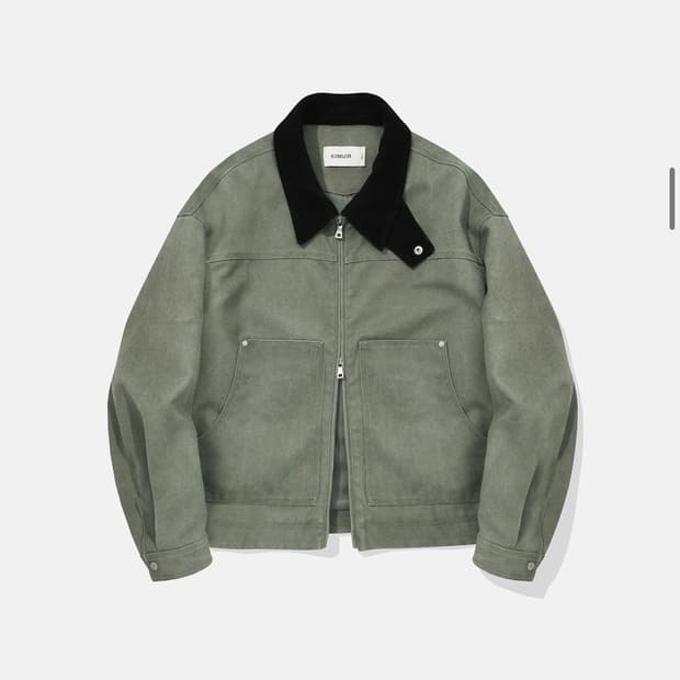 키뮤어 빈티지 워크 자켓_카키