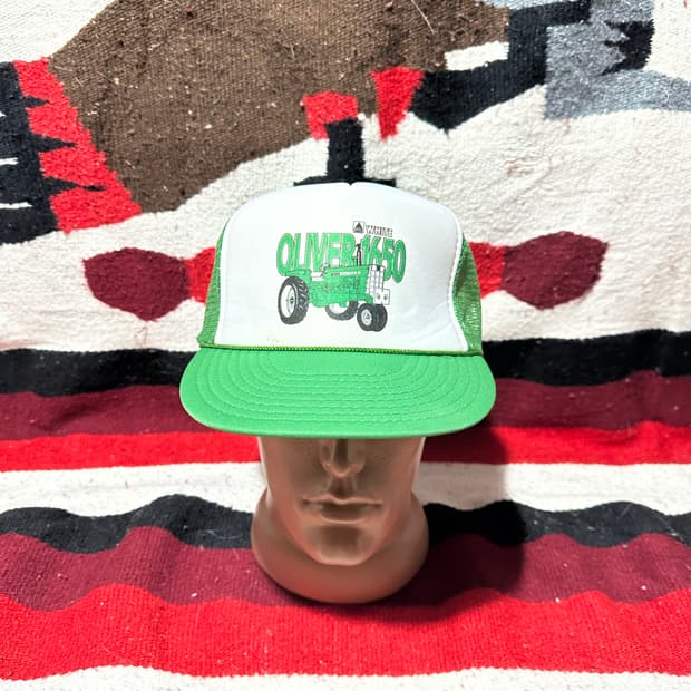 [빈티지] •Vintage White Oliver Trucker Cap