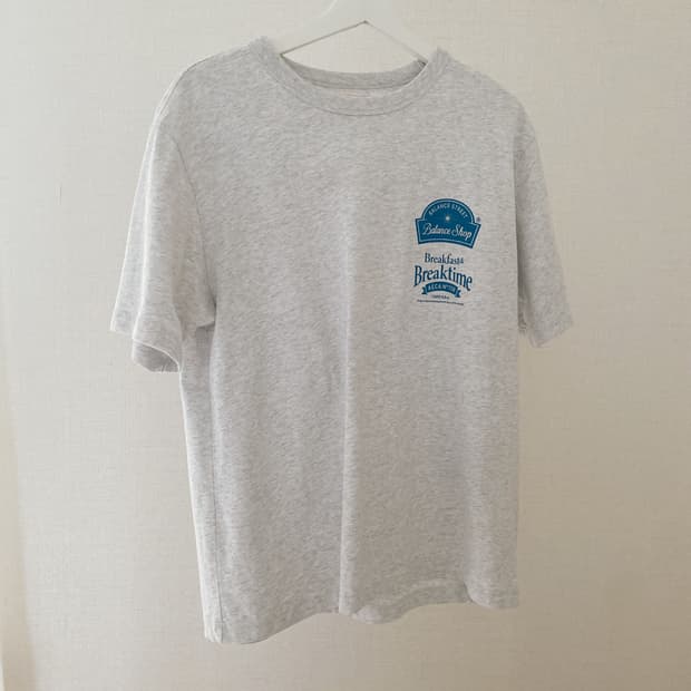 에이카화이트 MORNING CAFE TEE-LIGHT GREY