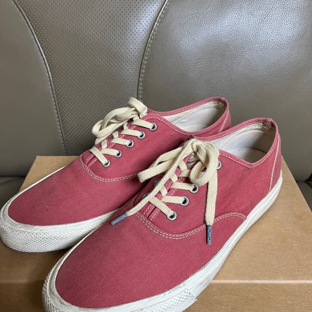 270] RRL 더블알엘 레드 캔버스 스니커즈 9D