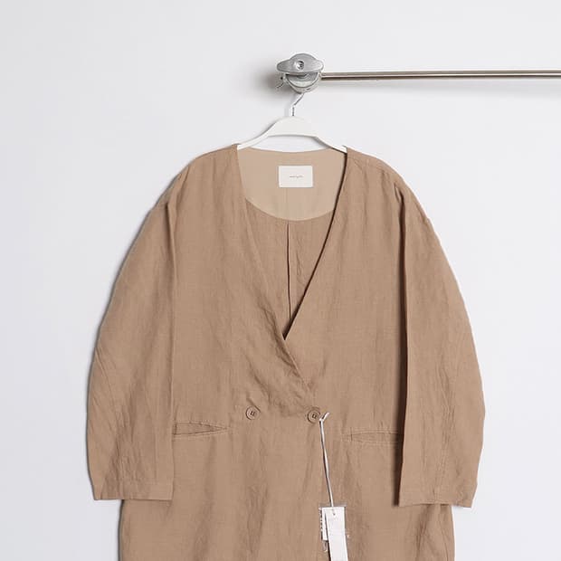 natural by clip Oversized Linen Blazer