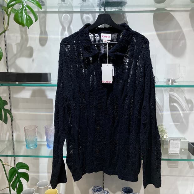 카미야 distressed knit cardigan