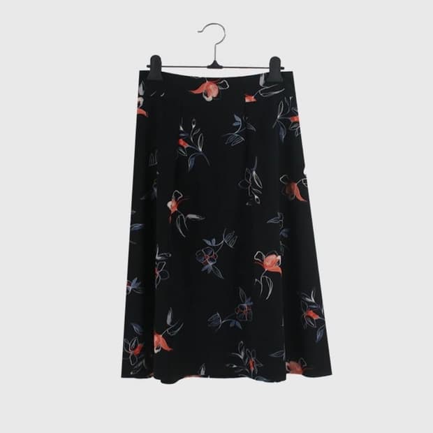 Midnight Coral Flora Skirt