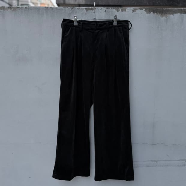 unrelaxing 벨루어 와이드 트라우저