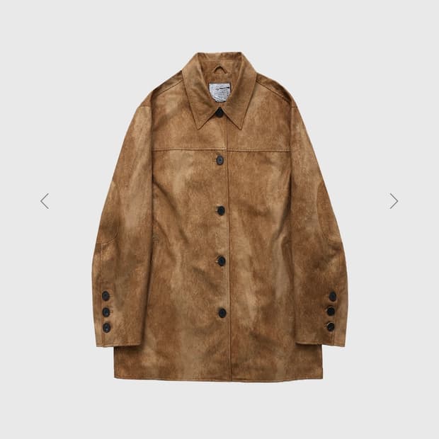999휴머니티 OVERSIZED FAUX SUEDE CAR COAT 코트