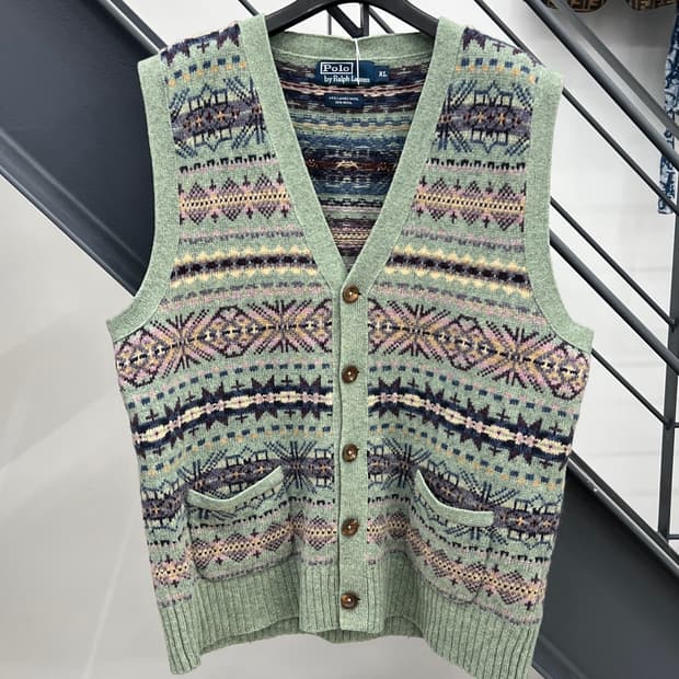 폴로랄프로렌 페어아일 니트 베스트 가디건