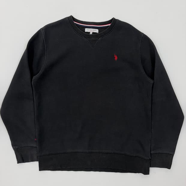 US Polo Assn 블랙 맨투맨