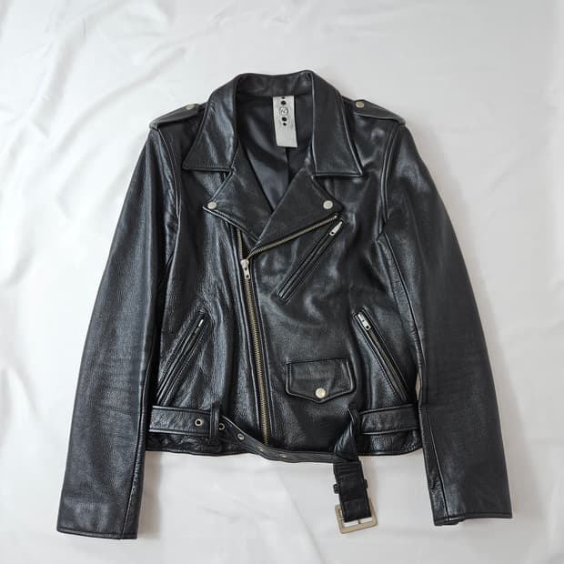 WO 일본 소가죽 리얼레더 라이더 바이커자켓 JP 여성 L