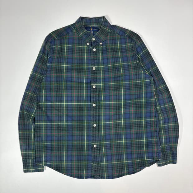 폴로랄프로렌 그린 타탄 체크 셔츠