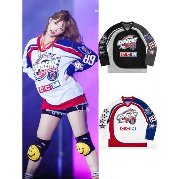 정품) 슈프림 X CCM올스타 하키져지 업사이클링